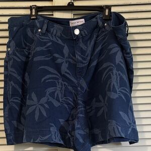 Lane Bryant Navy Blue printed Women's Jeans shorts